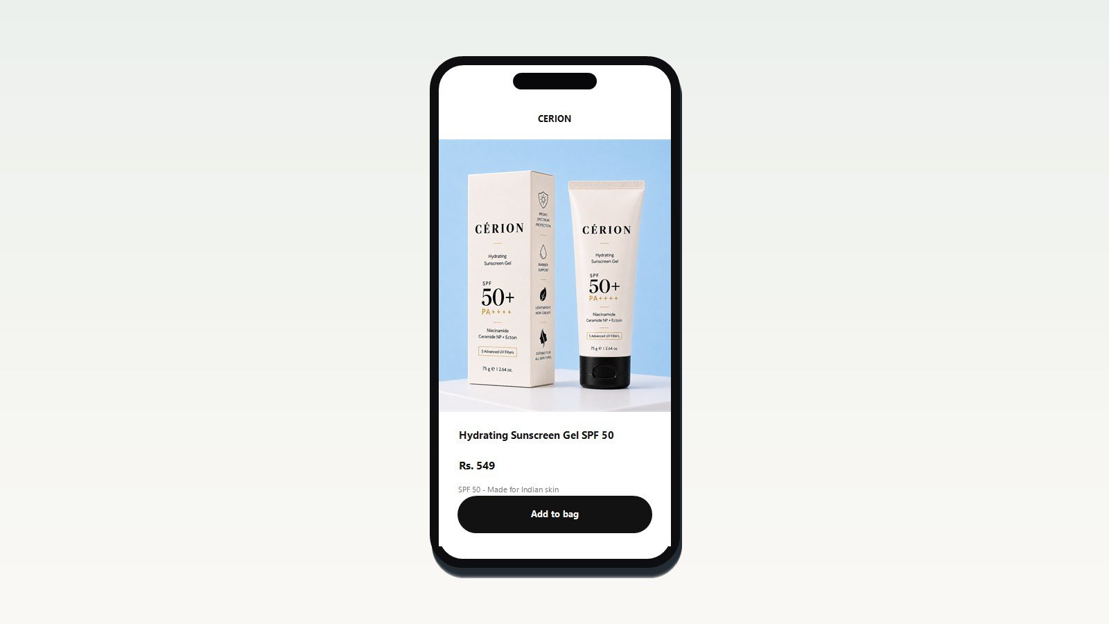 Cerion Shopify project by NP SoftTech