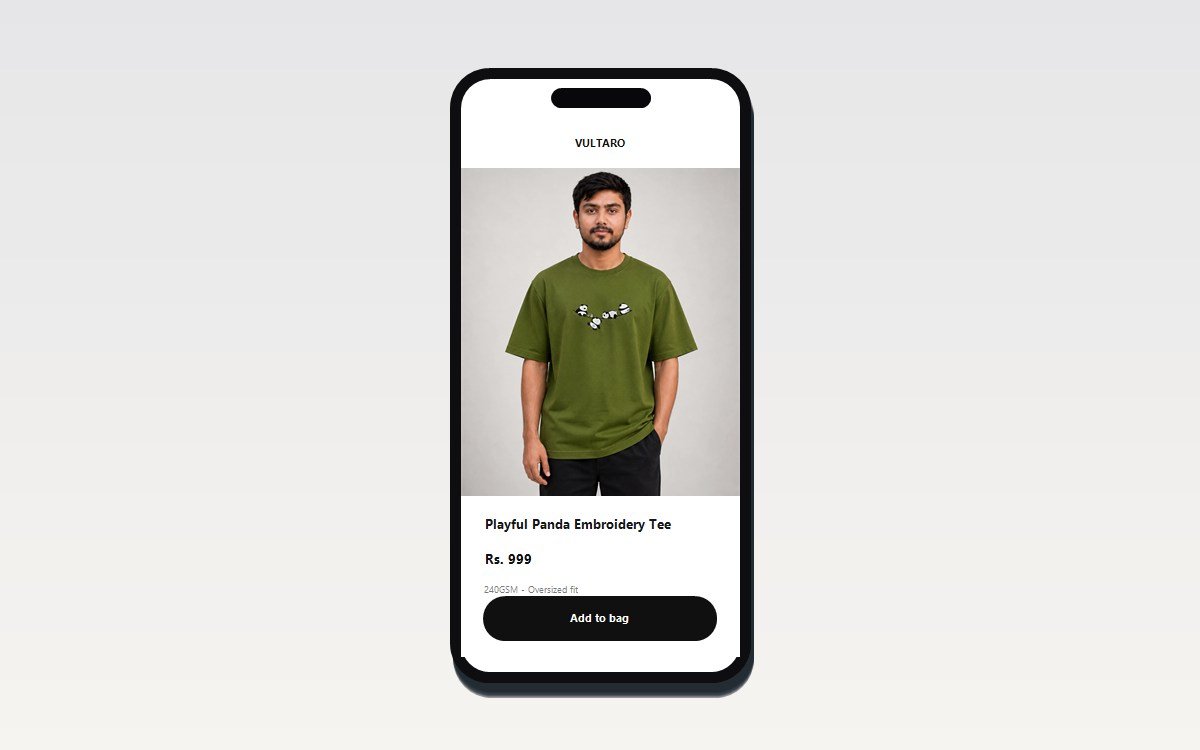 Vultaro Shopify project